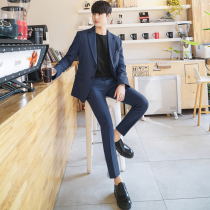 Leisure stretch suit jacket mens port style fashion business suit Korean trend loose small suit tide British style