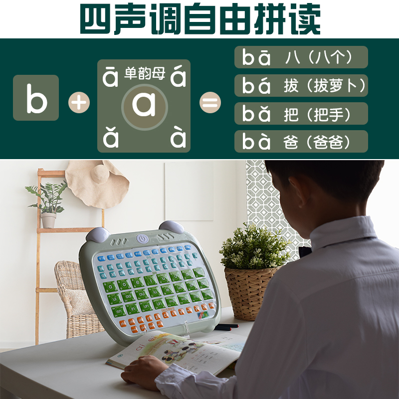 Phonics learning artifact Sound flipchart Consonant vowel phonics training First grade sound Chinese alphabet Wall sticker