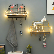 Free hole door key storage hook Creative storage rack Cloud clothing wall decoration ornaments key holder