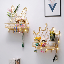 Free hole door key hook Creative umbrella storage shelf Clothing wall wall wall entrance decorative frame