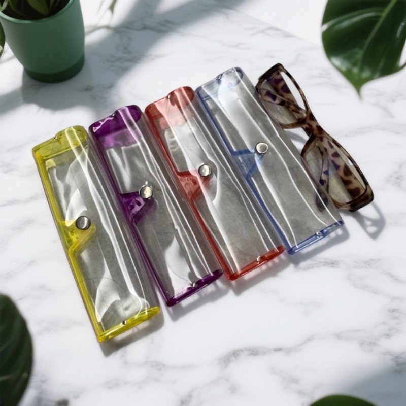 Glasses Case Portable Plastic Transparent Glasses Case Ultra-Light and Ultra-Thin Glasses Case Glasses Case Portable Plastic Transparent Glasses Case Ultra-Light and Ultra-Thin Glasses Case