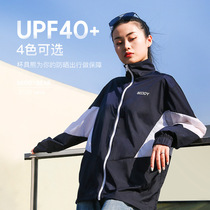 New cup with bear adult sunscreen woman long sleeve Korean version with long loose anti-UV ultra-thin