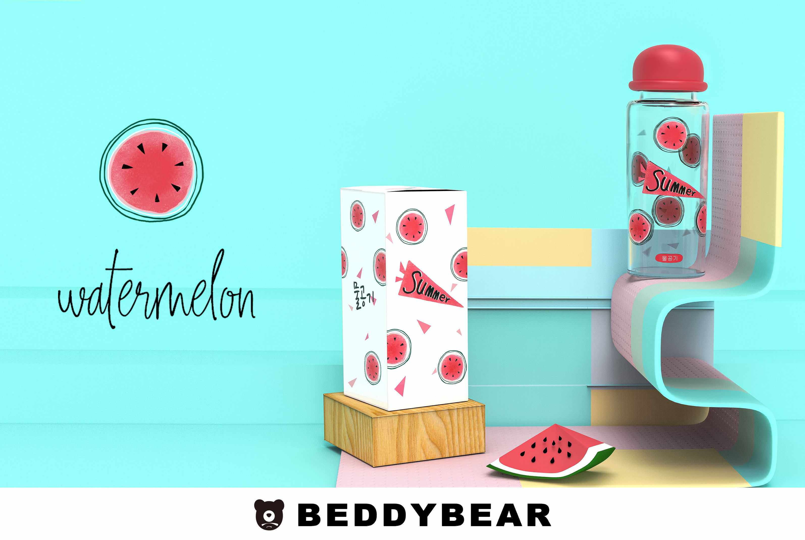 Cup bear 2018 new and wind story fisherman hat young fashion cap glass water cup comes with cup set