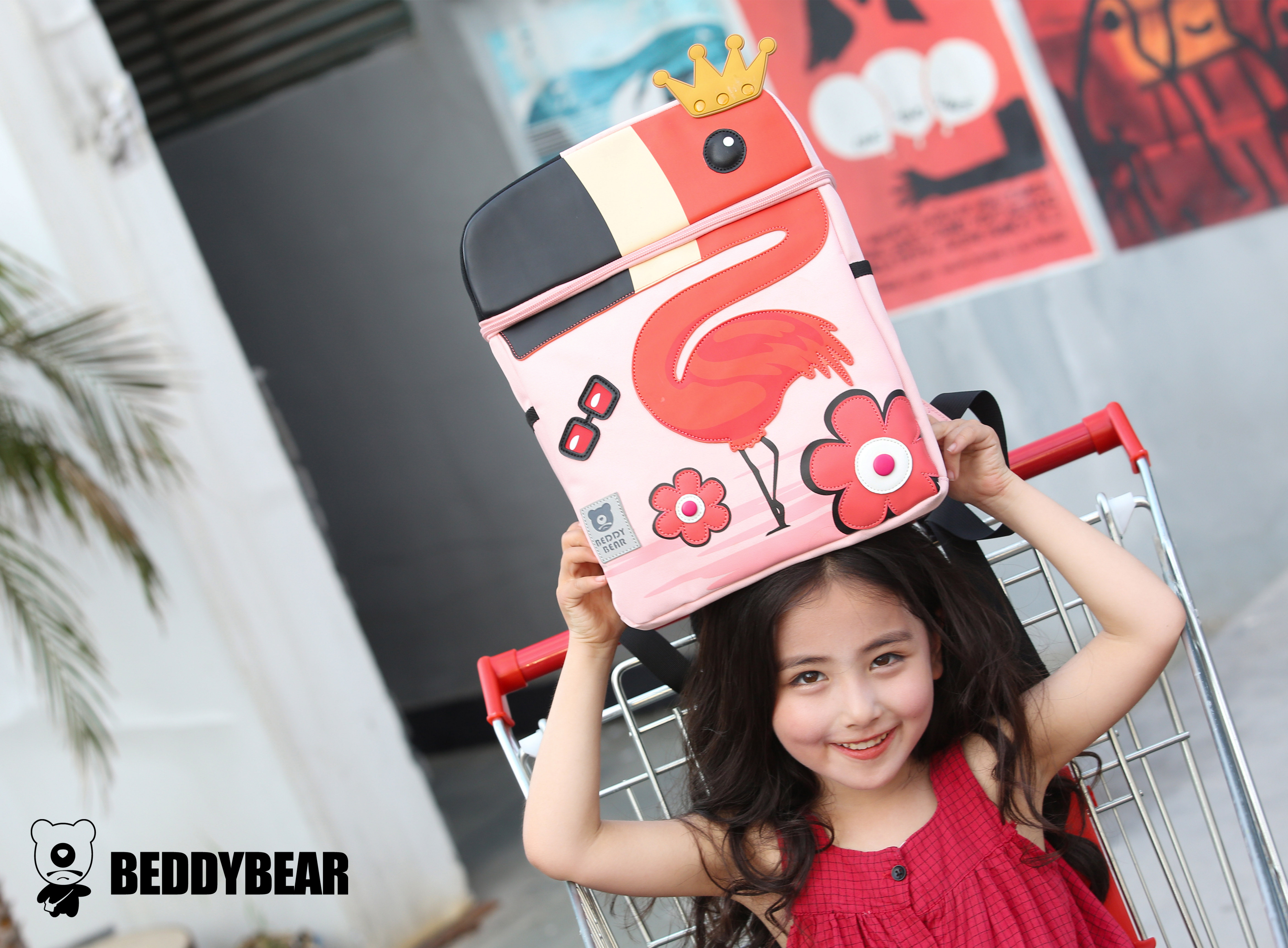 Cup bear 2018 new primary school children's school bag kindergarten school bag 3-10-year-old boy girl minus minus school bag