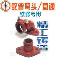 Railway switch machine snake elbow straight-through head Switch machine guard tube signal box box tee joint