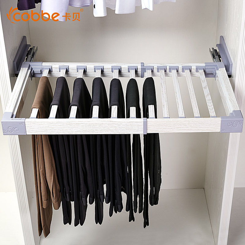 Cabe trouser rack retractable multifunctional home wardrobe pants rack cabinet inside the push pull hanging pants rack pull basket pants pump trouser rack