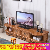 Rattan TV cabinet 1 8 meters rattan furniture living room floor cabinet rattan rattan rattan wood TV cabinet