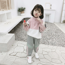  Orange juice home 2019 spring new childrens sweatpants Korean version of the girl baby casual pants thin summer anti-mosquito pants