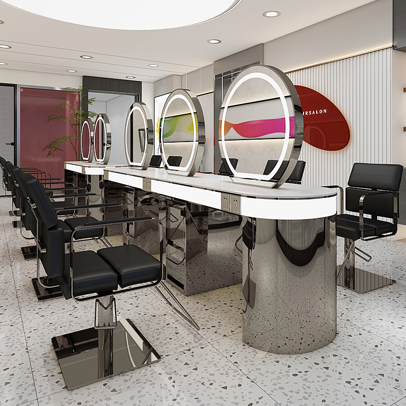 New Hairdressshop Mirror Desk Clippings Sunburn Area Bronzing Table Mirror Cabinet Integrated Hair Salon Special Beauty Salon Mirror