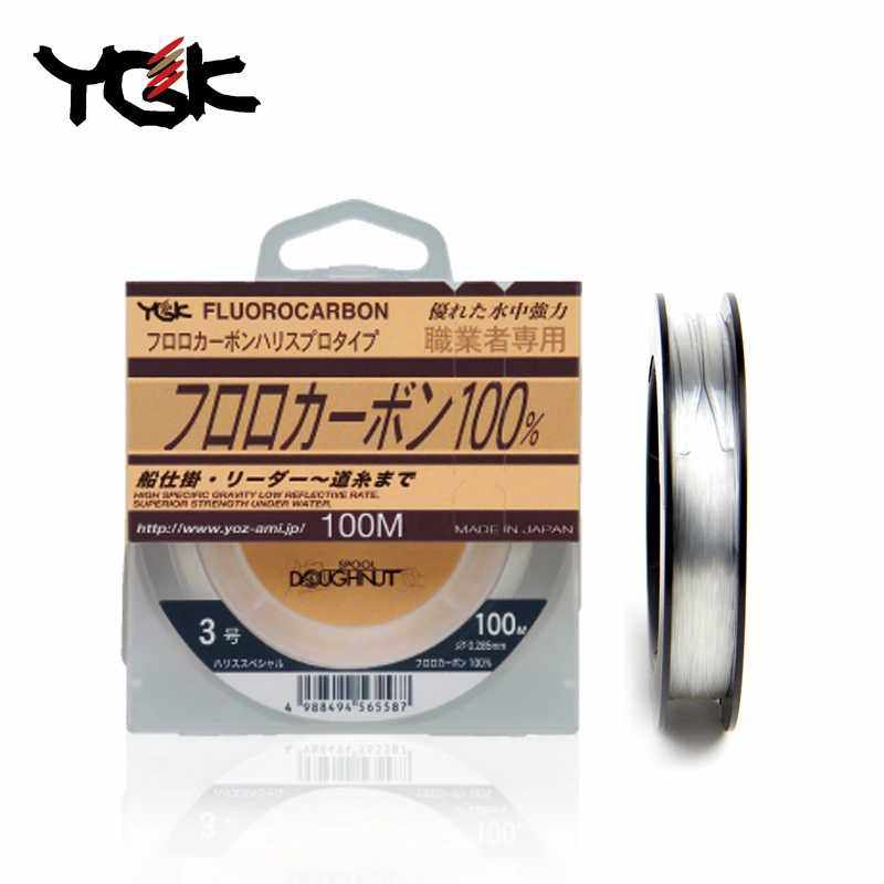 YGK FC Self-employed Carbon Line 100M Fishing Subline Subiso Fishing abrasion-proof fish line Fluorocarbon Line Fish Line