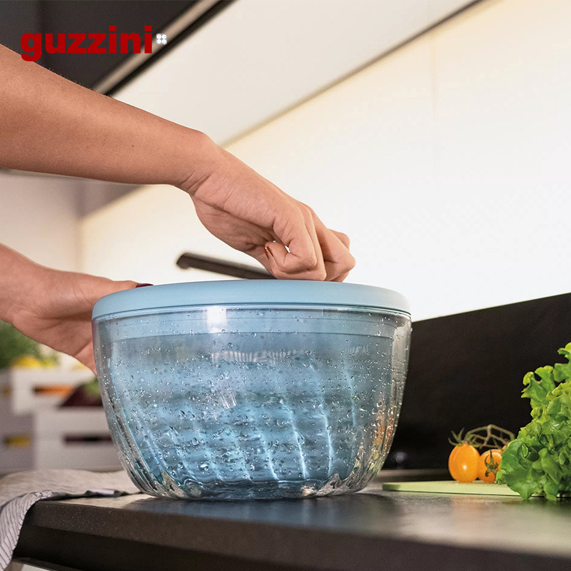 Imported guzzini fruit and vegetable dehydration wash basin household rotating salad asphalt basket dumps dish artificial dryer