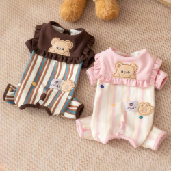 Dog Clothes Autumn and Winter Style Bear Belly Protector Teddy Bichon Pomeranian Cat Small Dog Pet Four-Legged Belly Cover