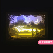 Light Shadows Paper Sculptures Starry Sky Sky City Decoration Night Light Table Lamp Paper Lettering Creativity Handmade DIY Material Gifts