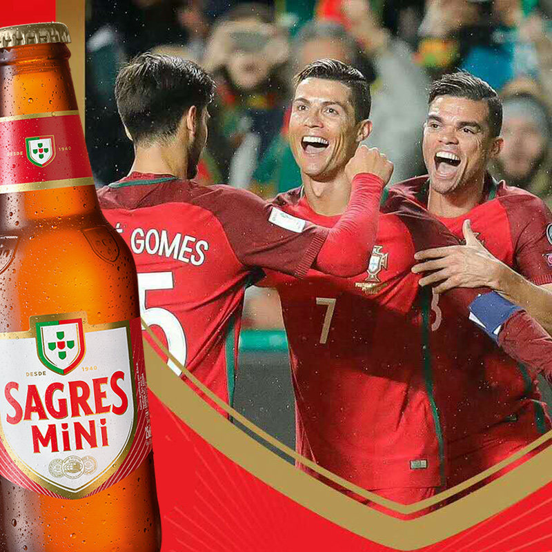 葡萄牙国家队赞助商 SAGRES 莎力 黄啤酒 250ml*24瓶 天猫优惠券折后￥134包邮（￥149-15）