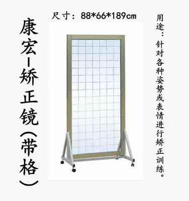 Correction mirror with grid walking sitting posture deformity correction training rehabilitation equipment practice Yoga Dance Mirror
