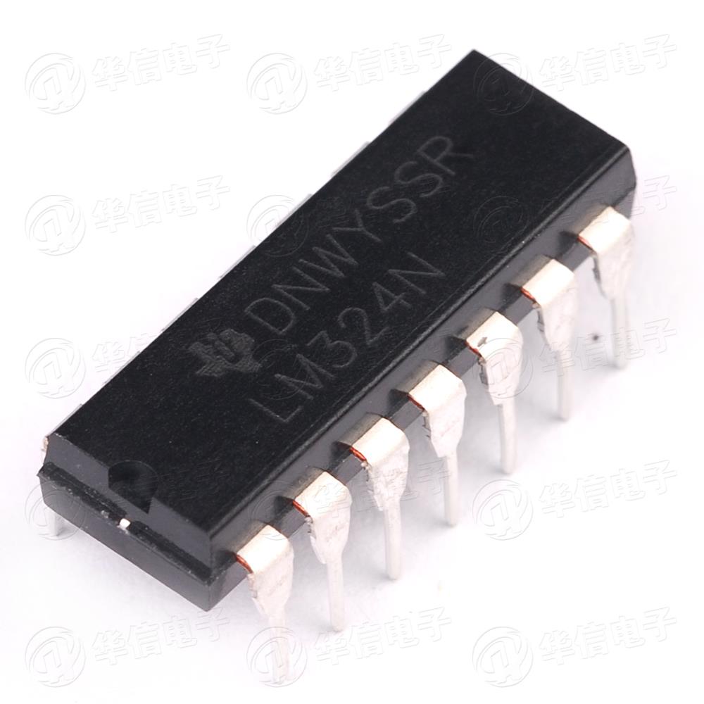 In-line LM324N chip operational amplifier four-way TI DIP-14