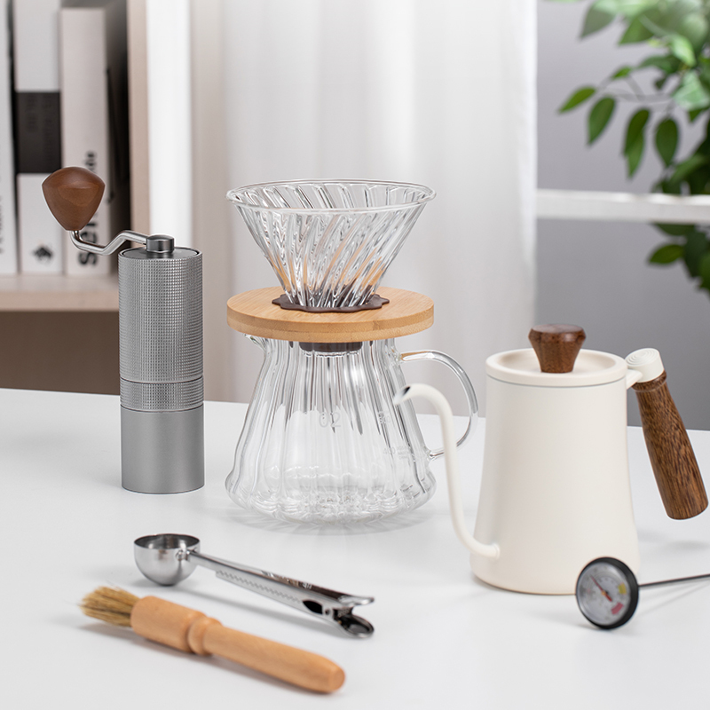 Hand-Brewed Coffee Pot Set, Coffee Utensils, Coffee Filter Sharing Pot, Home Use Manual Coffee Grinder, V60 Filter Cup Complete Set Hand-Brewed Coffee Pot Set, Coffee Utensils, Coffee Filter Sharing Pot, Home Use Manual Coffee Grinder, V60 Filter Cup Complete Set