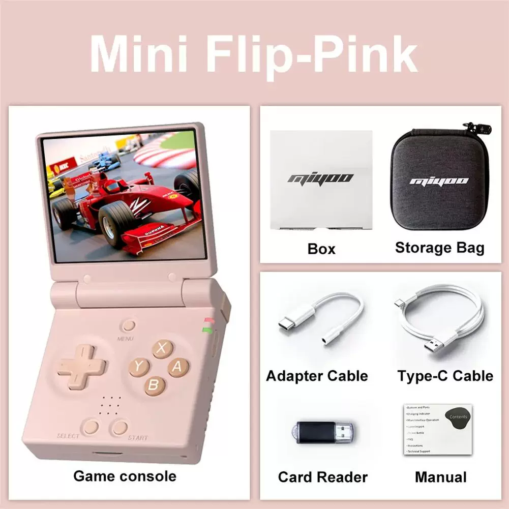 [MIYOO Мини Flip Ностальгическая портативная игровая консоль с новым шарниром]