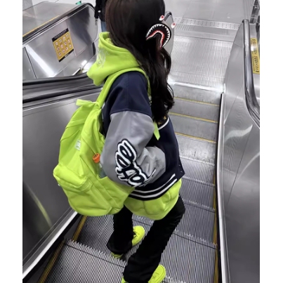 High-Looking Schoolbags, College Student Design Backpacks, Girls' Bags, Large Capacity, Green, Simple, Niche Men's Backpacks