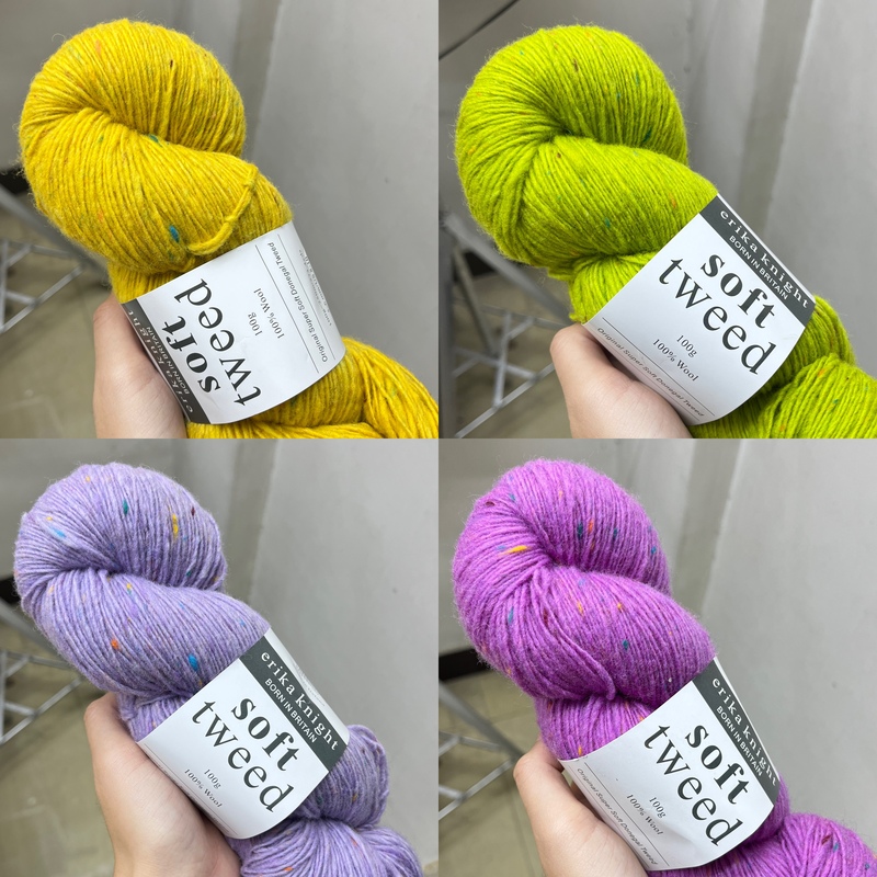 British Erika Knight Irish Wool Super Soft Tweed Tweed Fabric/Ready Stock/Soft to the Touch and Skin-Friendly