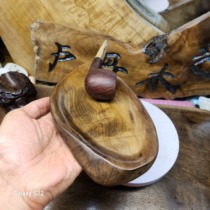 High-end solid wood gold wire nanmu ebony sober tray storage tray handmade leaf conformable pipe operating tray running wet tray