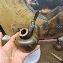 Handmade high-end golden nanmu ebony unit pipe rack water drop-shaped universal straight curved pipe pipe display bracket