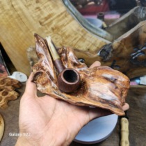 Conformable handmade high-end sea yellow unit pipe rack natural fallen aroma yellow sandalwood purple avocado old material pipe display stand