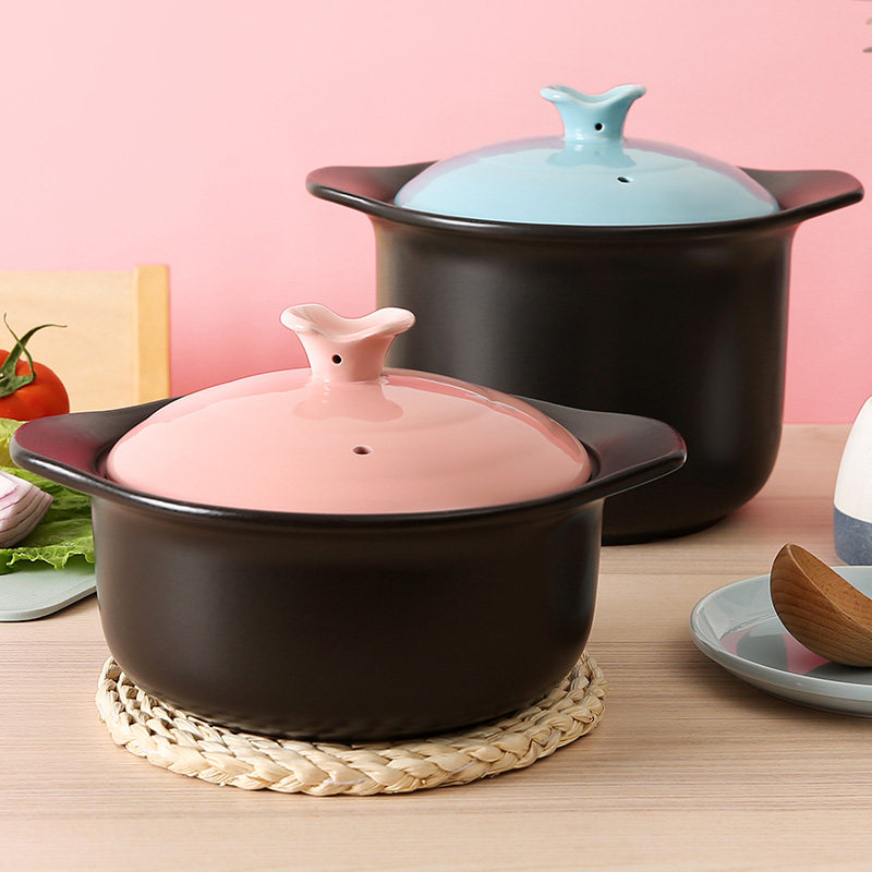 Help-Sand Pot Saucepan Household Gas Saucepan Soup Sand Pot ceramic saucepan Small stone pot Saucepan Rice Gas Cooker Special Tile