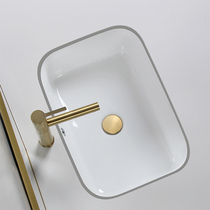 Light luxury flat bottom under the basin deep basin bathroom embedded ceramic wash basin wash face wash single basin 22 inches 20 inches 18 inches