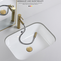 Deepening understage basin square flat bottom ceramic wash basin embedded washbasin balcony basin 22 inches 20 inches 18 inches