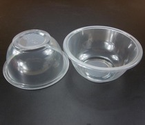 Buy more disposable bowls Plastic medium bowls Transparent snack packaged food bowls round tableware supplies