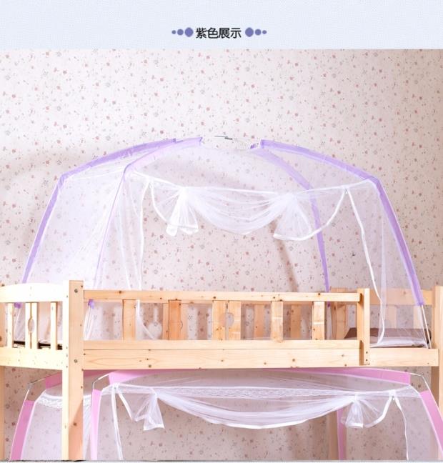Sinh viên lưới chống muỗi trường học ký túc xá giường tầng sắt giường lưới chống muỗi giường đơn với khung yurt dây kéo phòng ngủ lưới chống muỗi - Lưới chống muỗi màn chụp ngủ người lớn