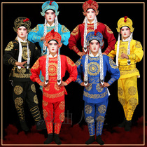 Opera male soldiers clothing clothing Peking opera Wusheng Dragon set ancient clothing Small Soldiers clothing Guards soldiers clothing crepe male soldiers clothing