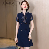 Professional dress female summer high-end size temperament goddess Fan fashion hotel front desk reception overalls dress