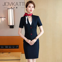 Professional clothes womens skirts Summer clothes fashion temperament high-end stewardess uniforms Hotel reception overalls formal clothes trend