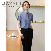 High-end professional suit ladies summer short-sleeved white-collar workplace overalls hotel lobby manager tooling two-piece set