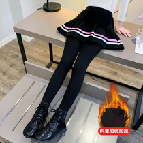 Girl Pants Skirt Fake Two Autumn Winter Thickened Garnter Underpants Wear 100 Lap Children Foreign Air Fake Two Dress Pants