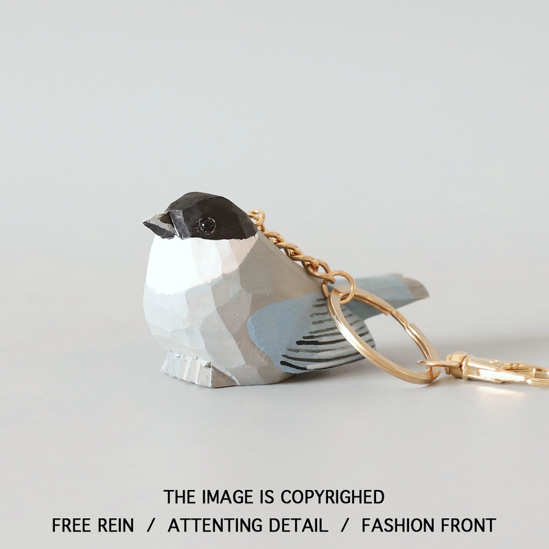 Symbol of Good Luck, the Gray Magpie! Handmade Wooden Carving Bird Pendant Keychain Backpack Bag Friend Gift Women's Ornament Symbol of Good Luck, the Gray Magpie! Handmade Wooden Carving Bird Pendant Keychain Backpack Bag Friend Gift Women's Ornament