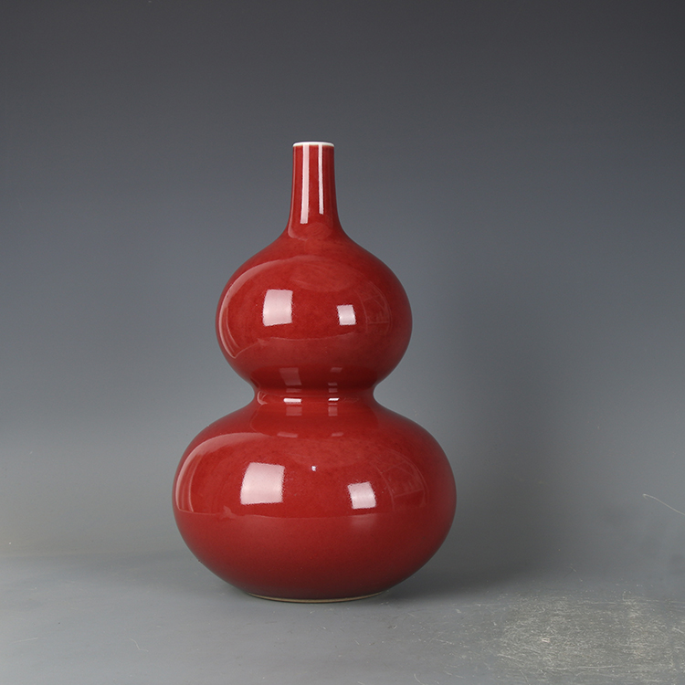 Qingqian LongChai Kiln Cowpea Red Gourd Bottle Ancient Play Antique Collection Antique swing pieces Old goods old goods Old Goods Porcelain Old Objects-Taobao