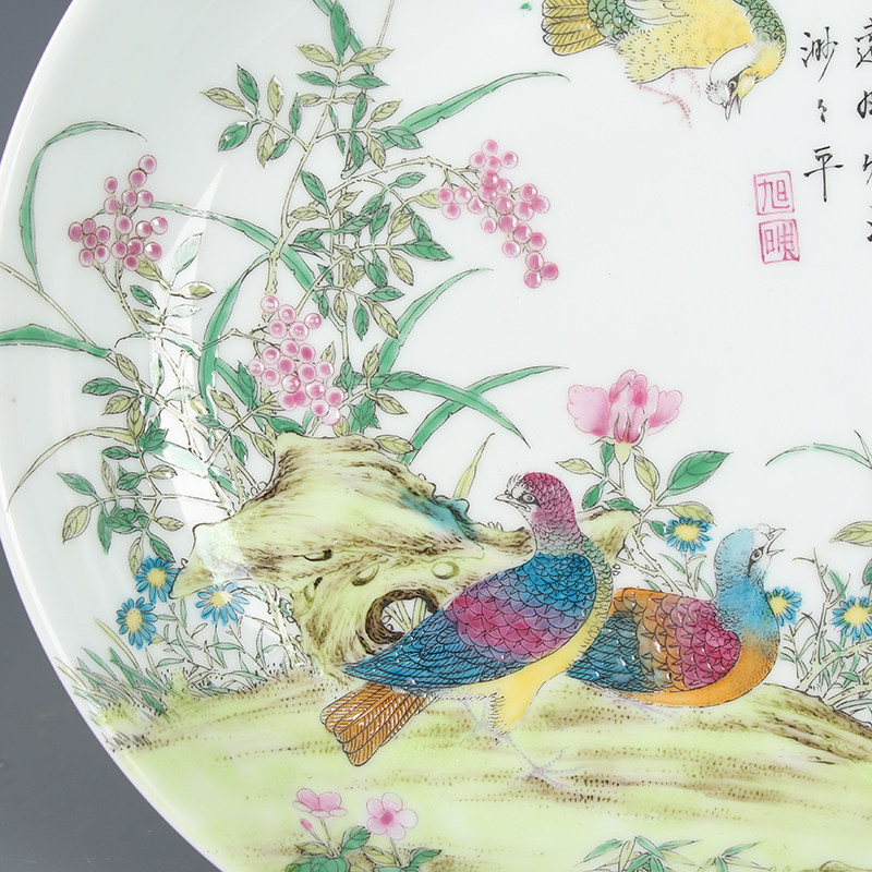 清代雍正粉彩花鸟盘：复古风潮下的艺术品家居装饰新宠！-盘-淘宝好物网