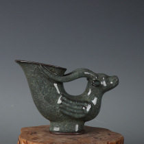 Song Dynasty official kiln borneol glaze cow head cup horn wine glass ornaments antique porcelain five famous kilns collection of old goods