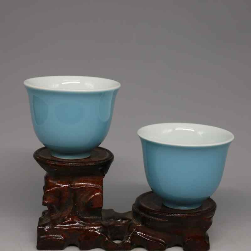 中国古美術/清時代茶碗【大清御膳房】在銘；XG022 中国古美術/清時代