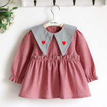 2018 new version of Axi and Yue baby girl overwear love four seasons protective clothing long sleeves waterproof childrens inverted gown reverse dressing