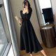 Autumn and winter plus-size women's clothing, foreign style, age-reducing mid-length dress, female fat sister, slim waist, long-sleeved long-sleeved bottoming dress