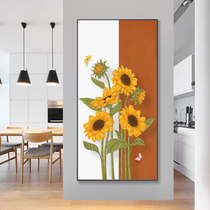 Entrance decorative painting entrance living room aisle staircase background wall mural sunflower childrens bedroom wall painting