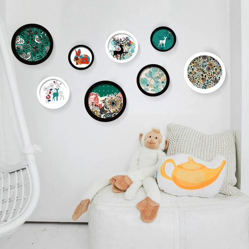 Детская фото стена маленькая свежая фоторамка декоративная настенная стена детская комната мультфильм анимация персонализированная комбинированная фото стена