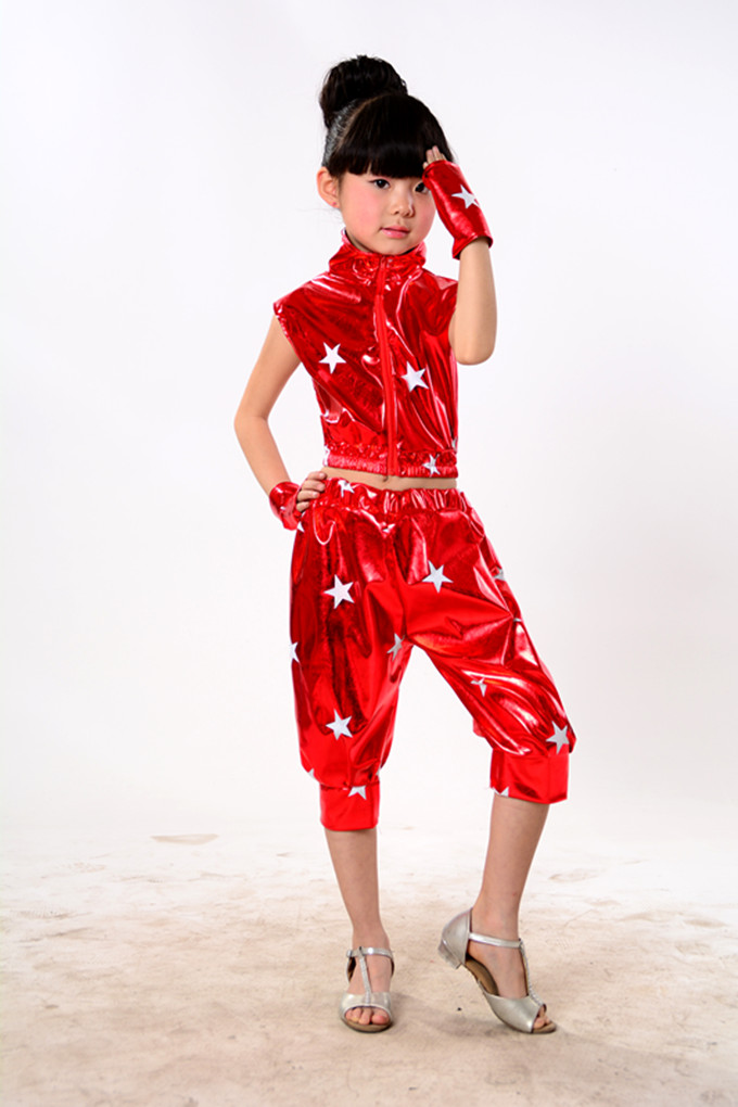 Ngày thiếu nhi Trang phục khiêu vũ Jazz Trường mẫu giáo Nam và nữ Khiêu vũ đường phố Trẻ em Trang phục biểu diễn múa hiện đại Hip-Hop trang phuc bieu dien