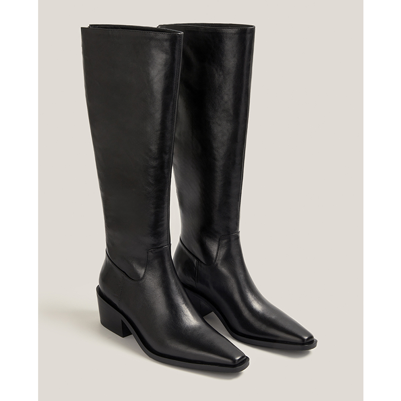 [Shoemaker Queen × Original Deerskin] Full Genuine Leather Over-The-Knee Boots for Women, High-Heeled Long Boots, Knee-High Riding Boots
