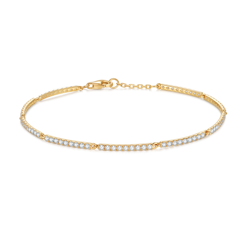 Qifan 18K Gold Cultivated Diamond Bamboo Shadow Flow Tennis Bracelet Stackable Super Sparkling Full Diamond Row Bracelet Jewelry for Women Gift Qifan 18K Gold Cultivated Diamond Bamboo Shadow Flow Tennis Bracelet Stackable Super Sparkling Full Diamond Row Bracelet Jewelry for Women Gift