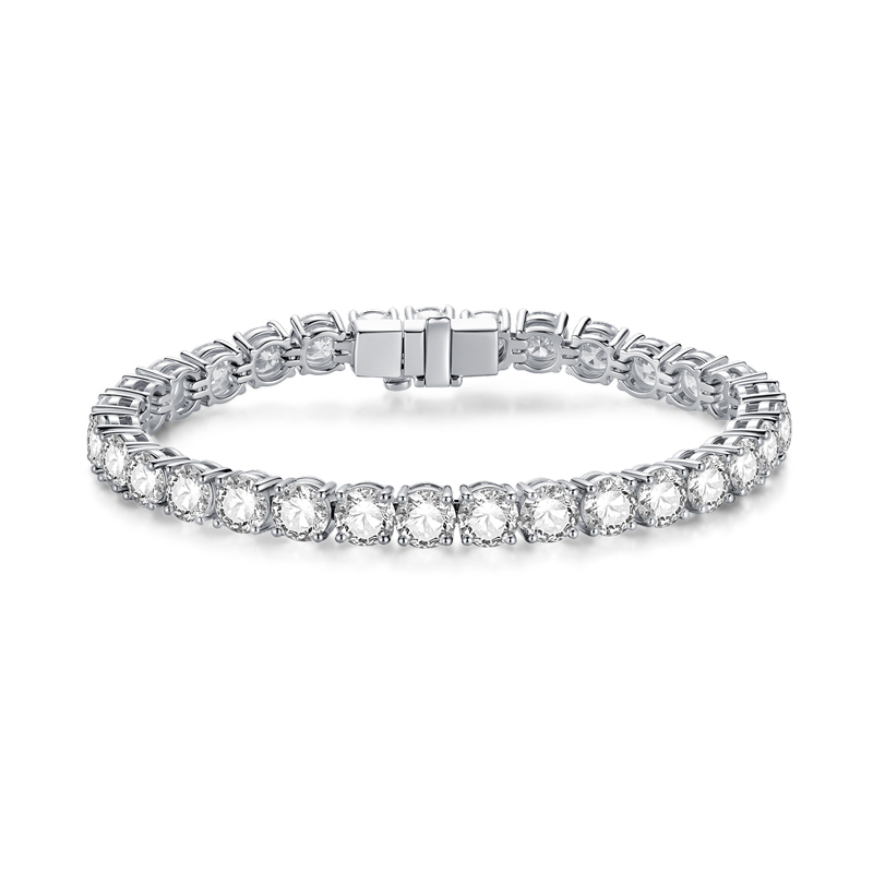 Qifan 18K Gold Lab-Grown Diamond Full Diamond Row Sparkling Tennis Bracelet for Men and Women, Simple Classic Stackable Jewelry Qifan 18K Gold Lab-Grown Diamond Full Diamond Row Sparkling Tennis Bracelet for Men and Women, Simple Classic Stackable Jewelry